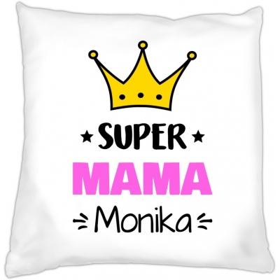 Poduszka na dzień Matki Super mama + imię